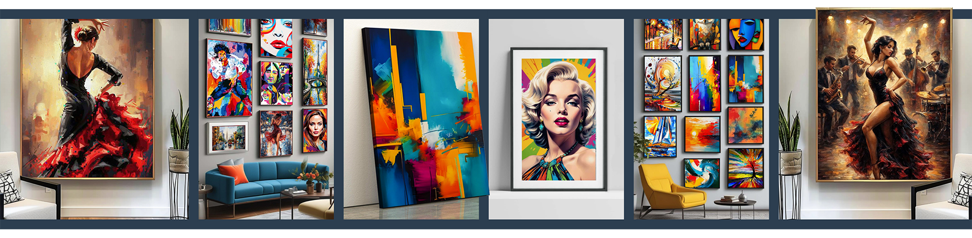 Varios tamaños y estilos de arte mural